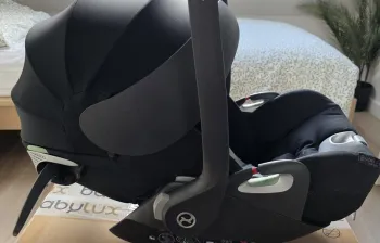 Cybex Cloud T i-Size Sepia Black - Veilig autostoeltje voor pasgeborenen, ligvlakfunctie + zomerhoes